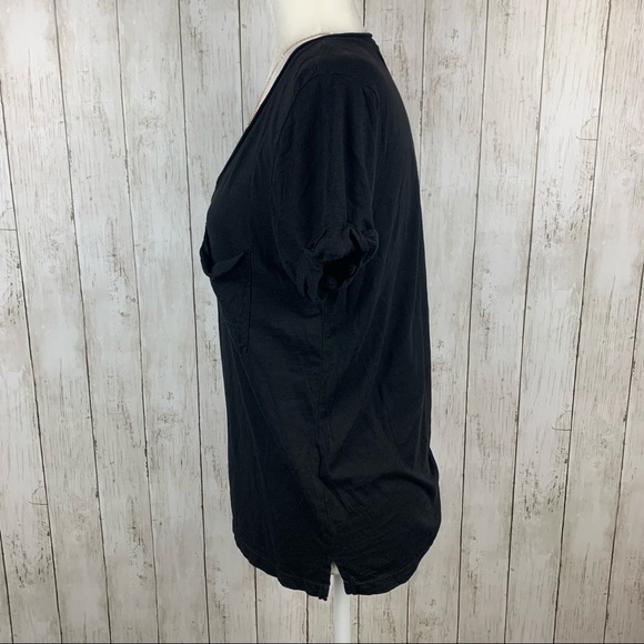 🔥ANTHROPOLOGIE🔥T. La Classic V-Neck Tee Shirt XS/S/M/L Black - Picture 6 of 8